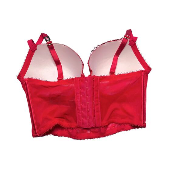 Victoria's Secret Floral Embroidery Shimmer Push-Up Corset Size 34D - Picture 2 of 4